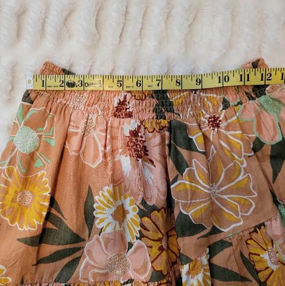Roxy Floral A-Line Skirt - Orange and Yellow - Picture 6 of 8